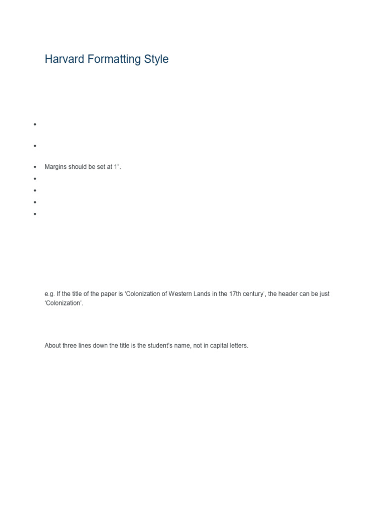 Harvard Formatting Style | PDF | Citation | Bracket