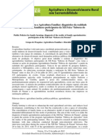 Políticas Públicas para a Agricultura Familiar: diagnóstico da realidade das agroindústrias familiares participantes da XII Feira "Sabores do Paraná"