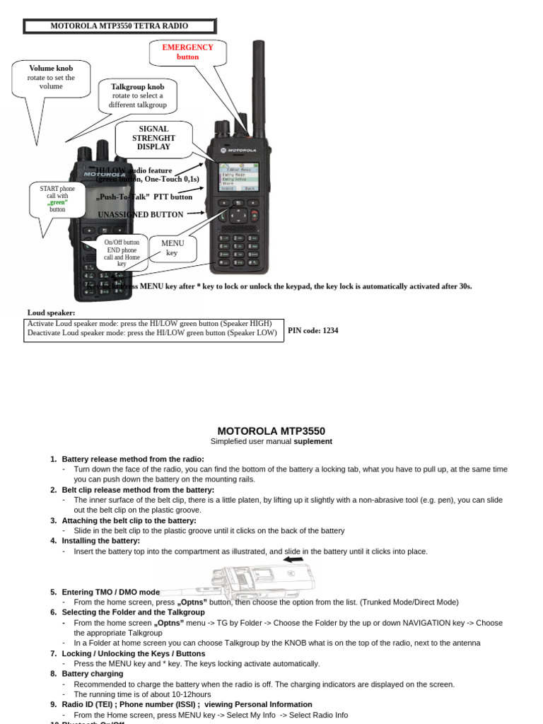 Motorola MTP3550 EasyGuide ENG | PDF