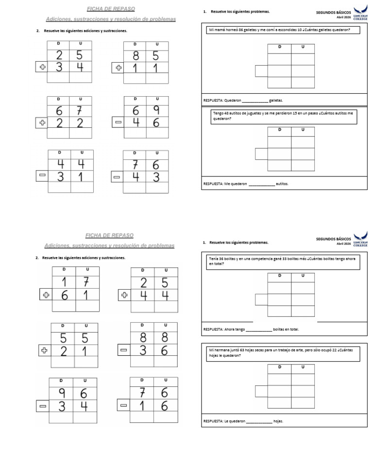 Fichas de Repaso ResolucioÌ_n de Problemas | PDF