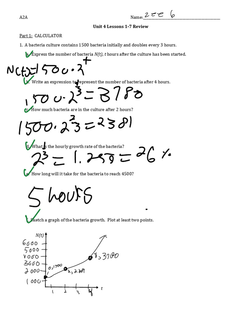 U4 Lessons 1-7 Review 2026 (1) | PDF | Function (Mathematics) | Asymptote