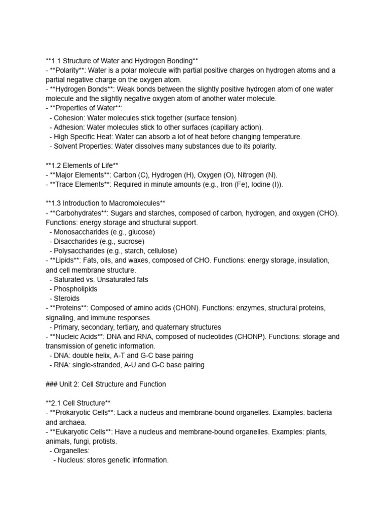 AP BIO NOTES | PDF | Cell (Biology) | Gene
