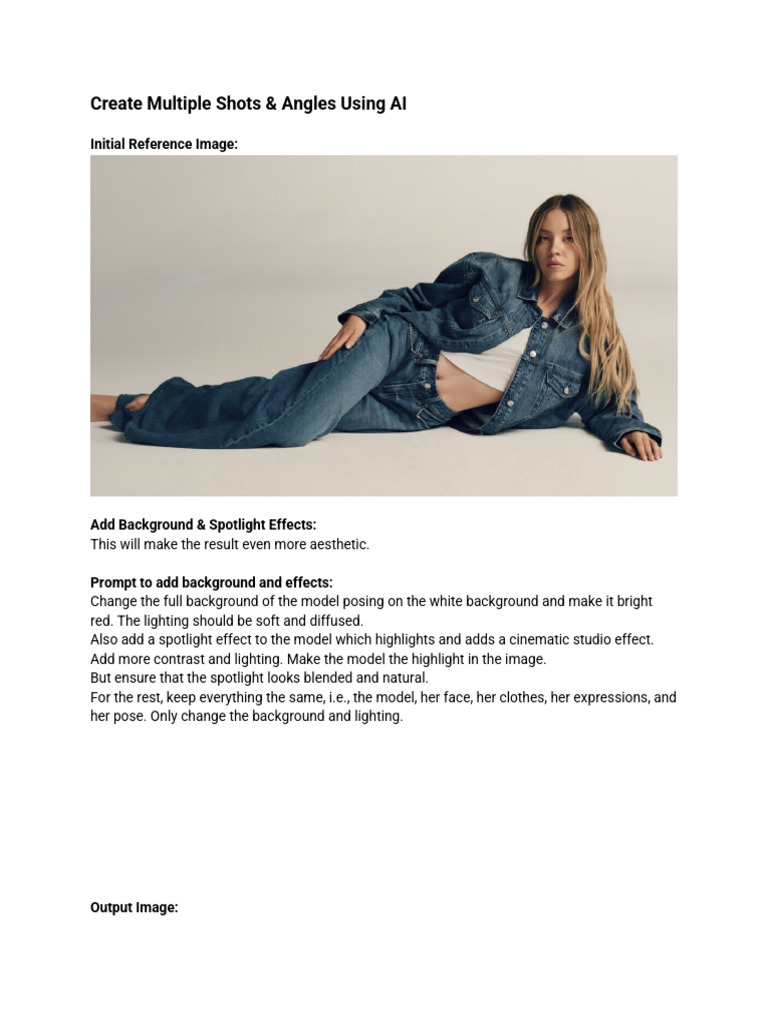 Create Multiple Shots & Angles Using AI | PDF