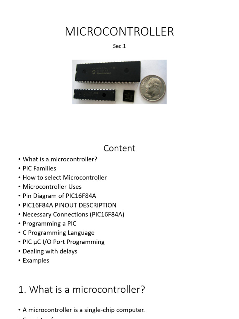 Sec.1 | PDF | Microcontroller | Input/Output
