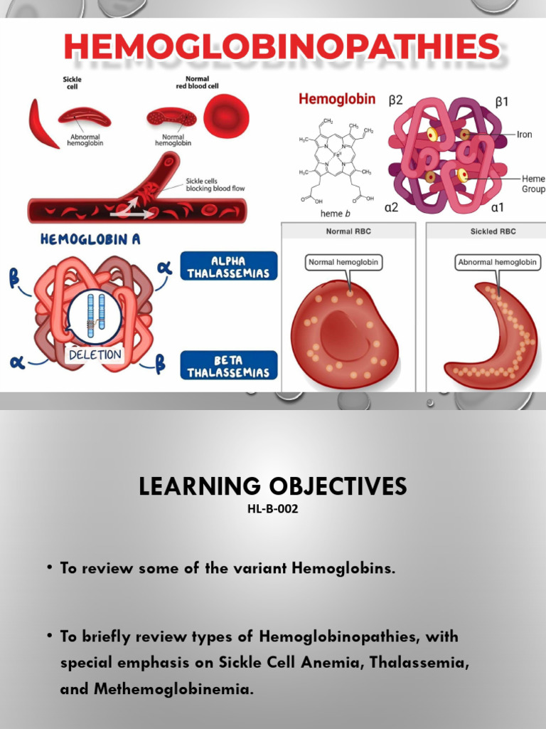 Hemoglobinopathies | PDF | Hemoglobin | Anemia