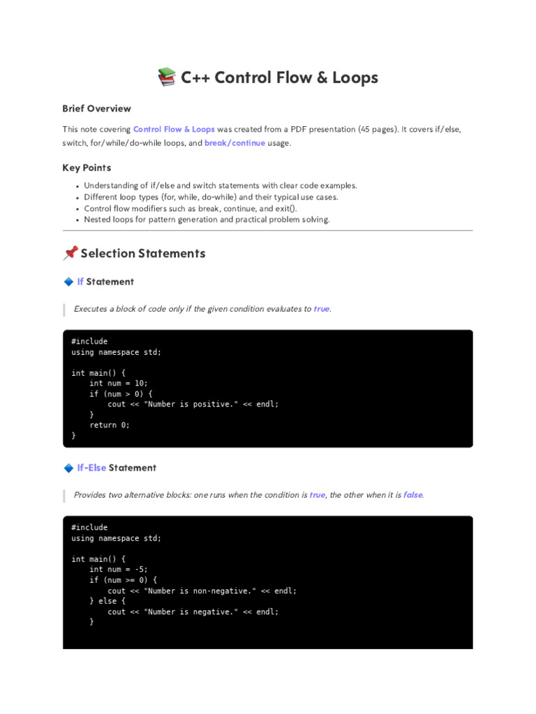 slo 12 control structure | PDF | Control Flow | C++