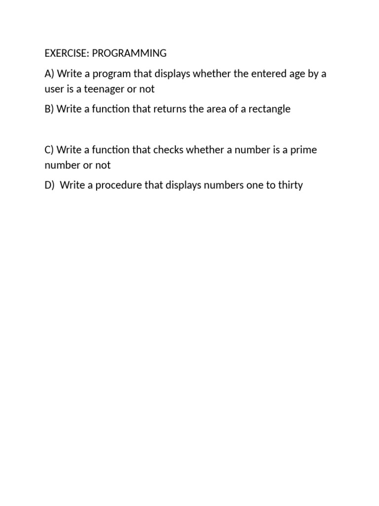 Exercise | PDF
