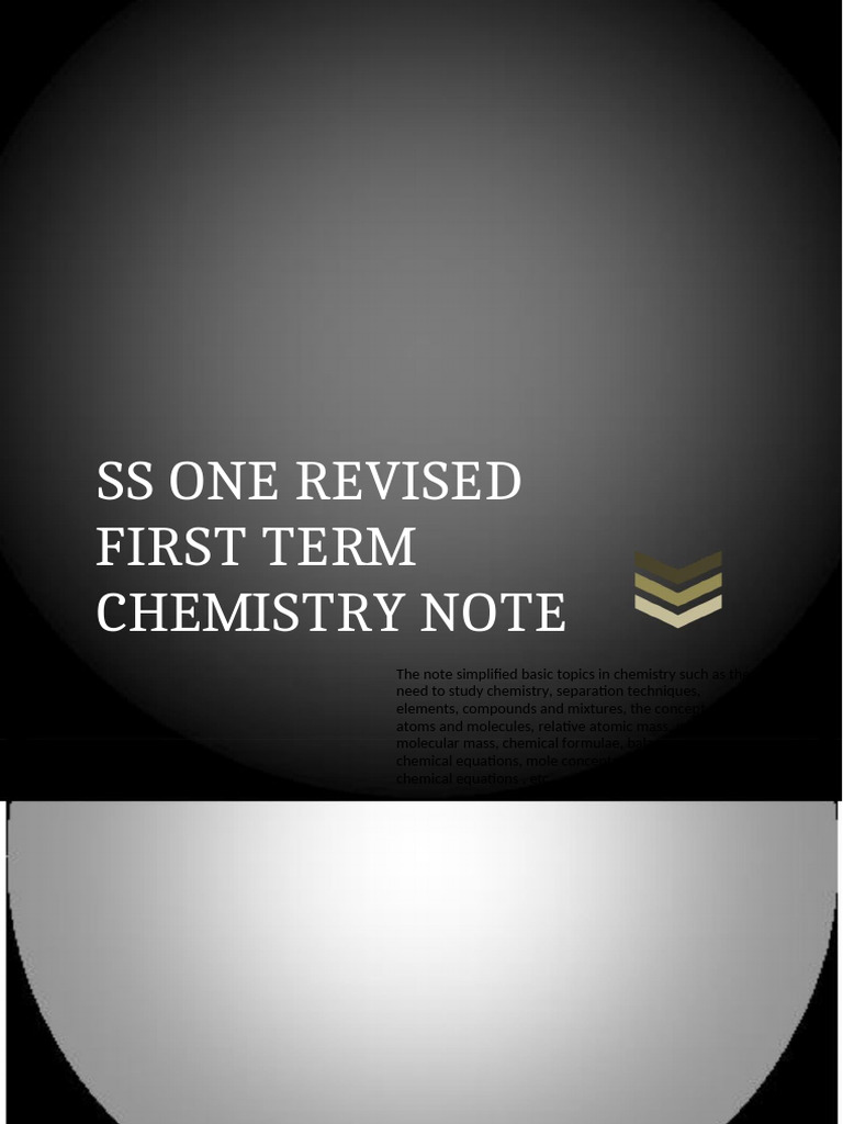 Ss1 Chemistry | PDF | Mixture | Chemical Elements