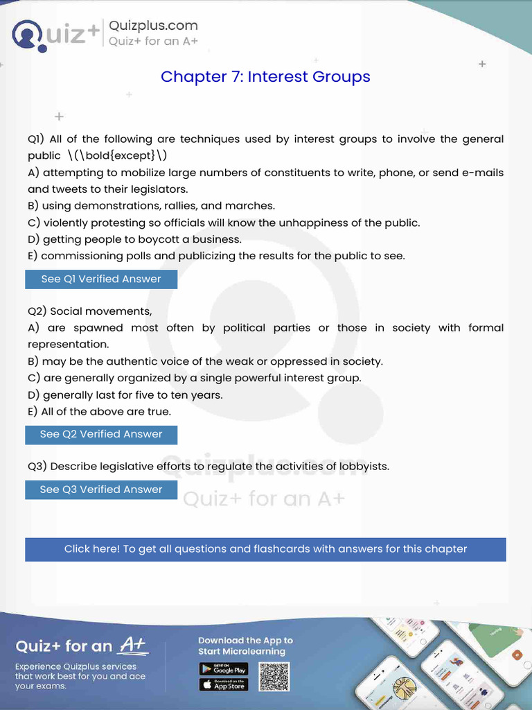 All of the Following Are Techniques Used by Interest Groups to Involve ...