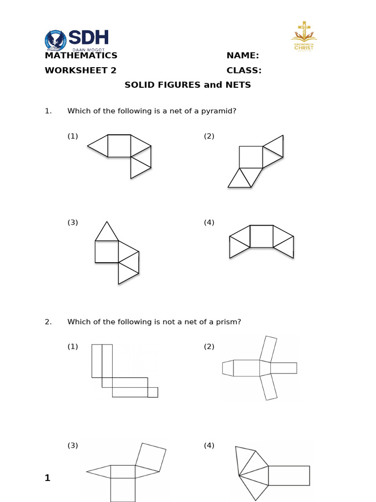 Solid Figures_Nets WS2 | PDF
