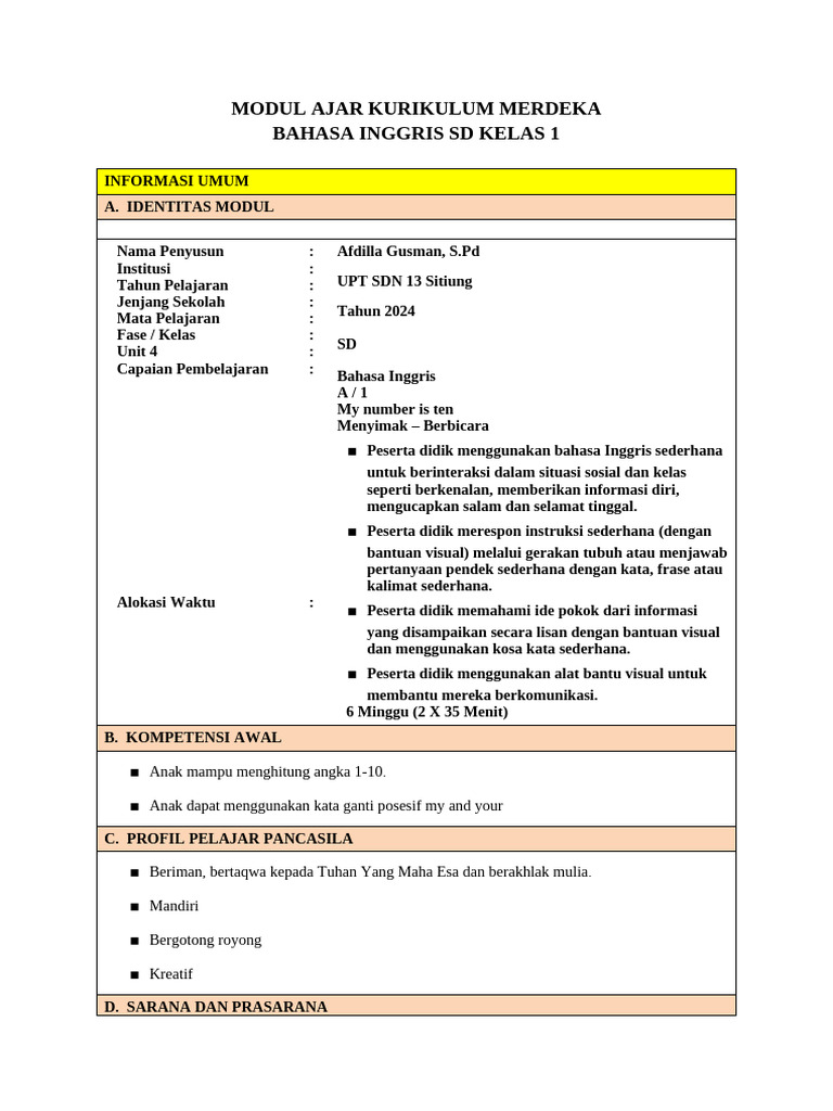 4. Modul Ajar BAB 4 | PDF