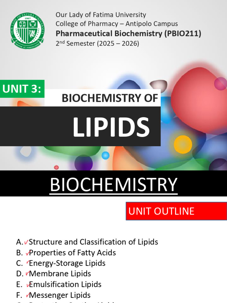 Unit-3.-Lipids | PDF | Lipid | Triglyceride