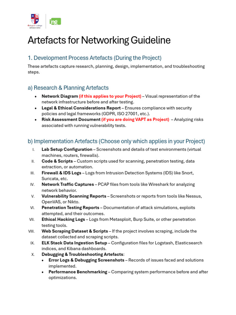 Artifacts Guidelines | PDF | Penetration Test | Computing