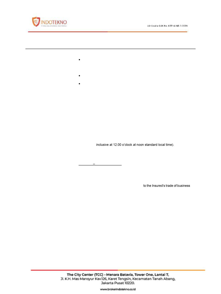 Ps Par Pt Mega Investa Propertindo | PDF | Insurance | Indemnity