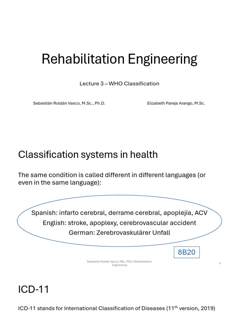 Lecture 3 - WHO classifications | PDF