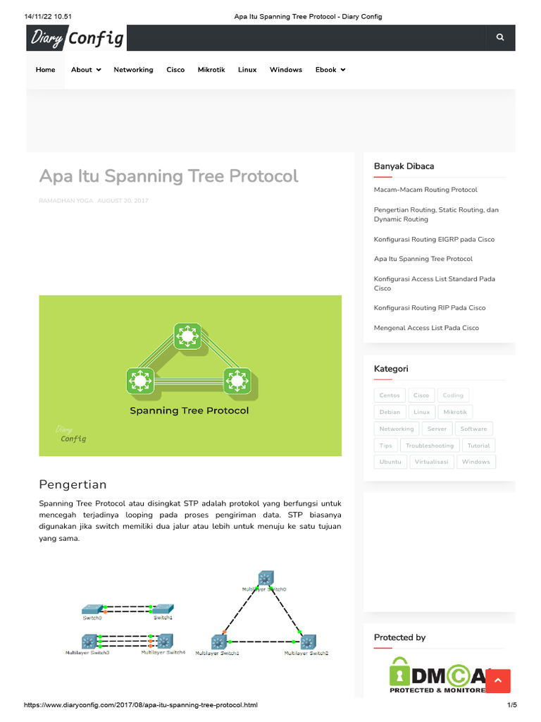 Apa Itu Spanning Tree Protocol - Diary Config | PDF