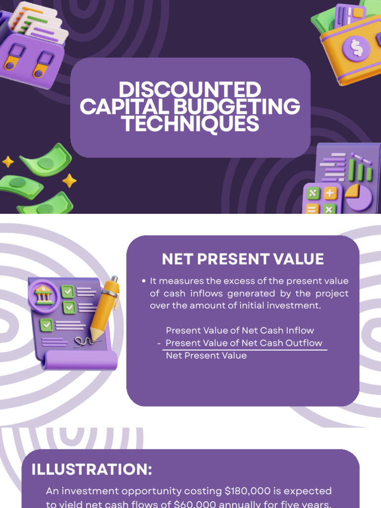 Discounted Capital Budgeting Techniques | PDF | Net Present Value ...