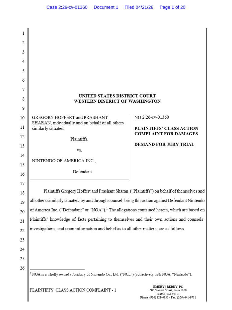 Gamers Sue Nintendo To Get Tariff Money Back | PDF | Class Action ...