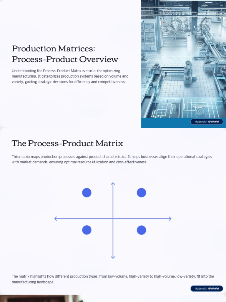 Production Matrices Process Product Overview | PDF | Automation ...