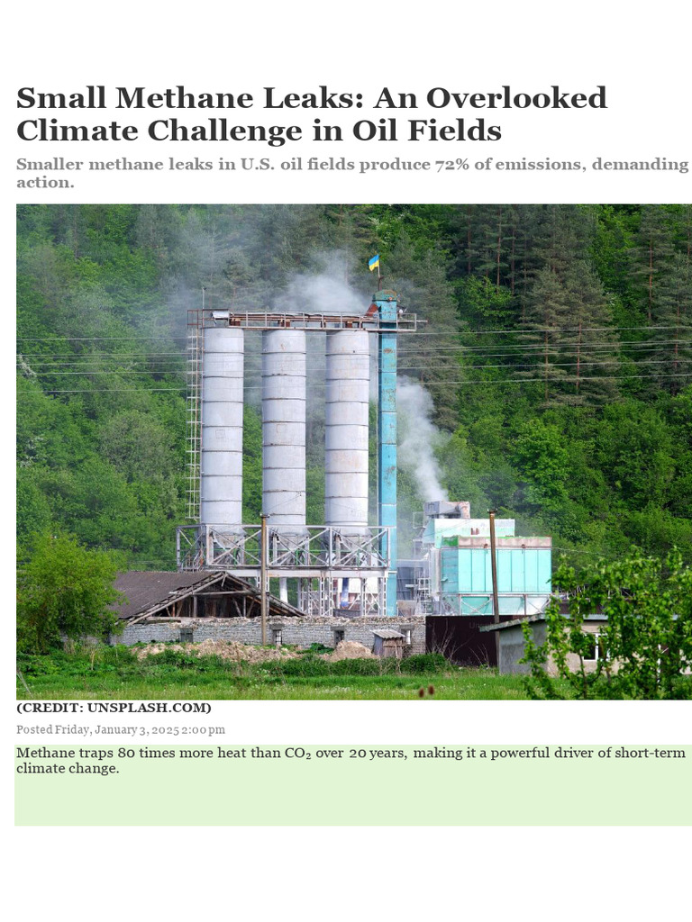 Small Methane Leaks | PDF