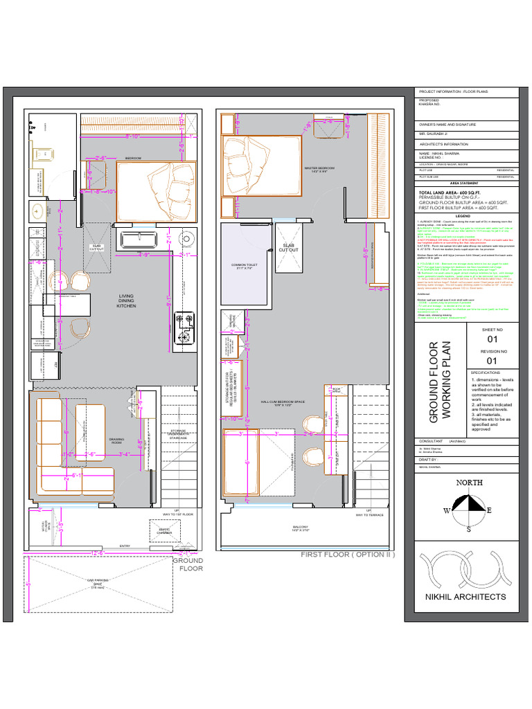 GROUND FLOOR & FIRST FLOOR PLAN ( 13-01-2026 ) | PDF