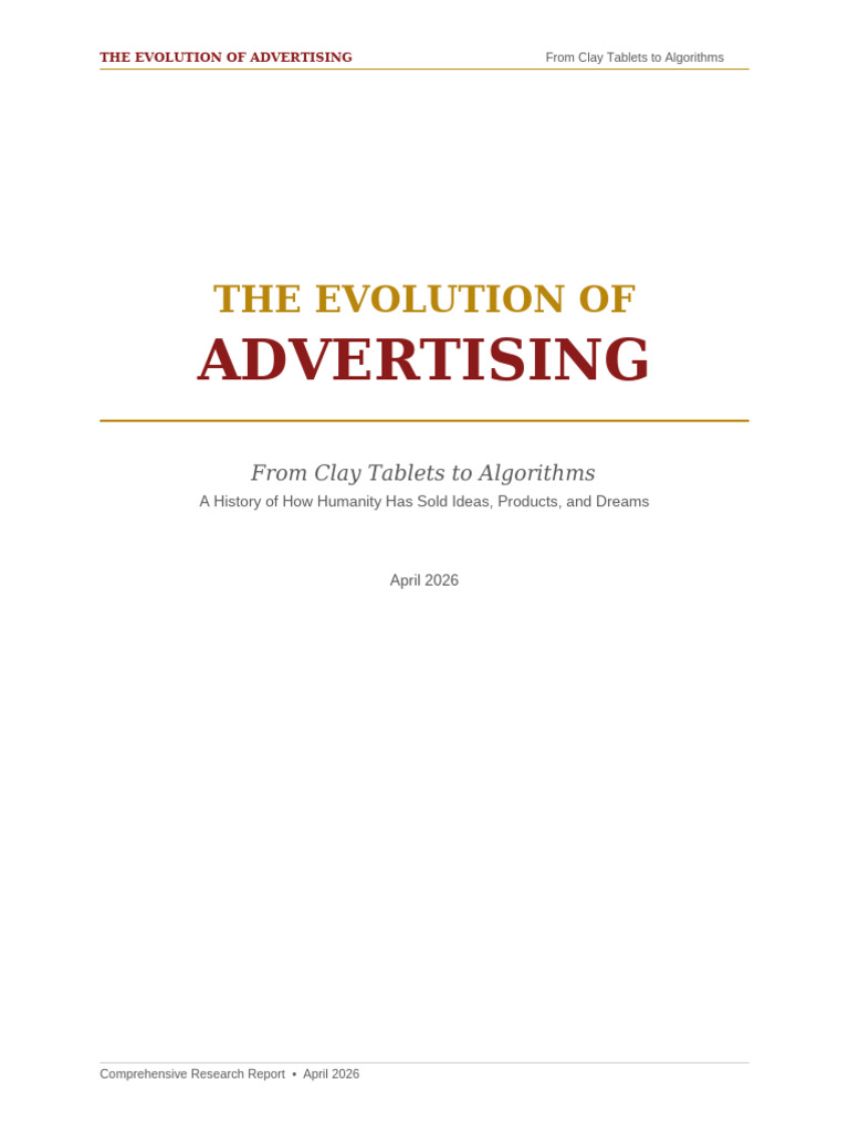 Evolution of Advertising | PDF | Advertising | Online Advertising