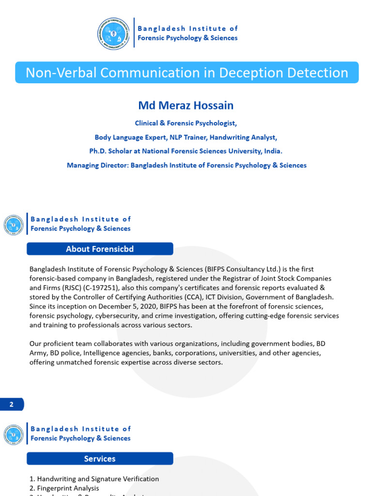 Body Language Deception Detection | PDF | Body Language | Deception