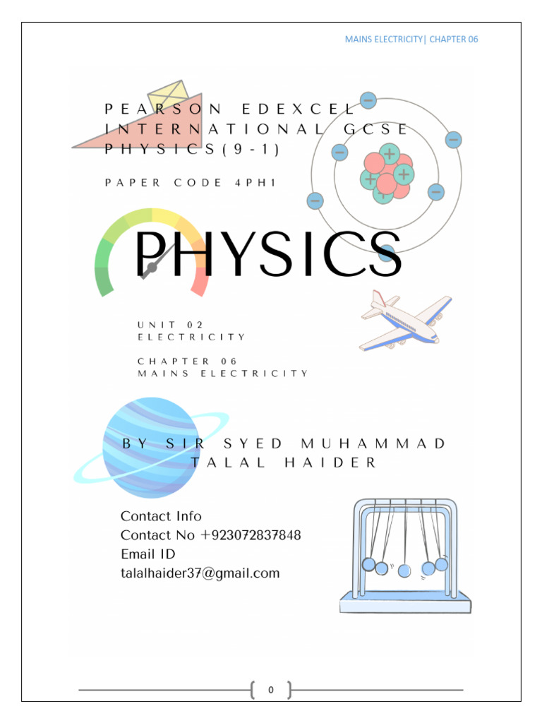 Edexcel IGCSE Physics Chapter 06 Notes | PDF | Electric Current ...