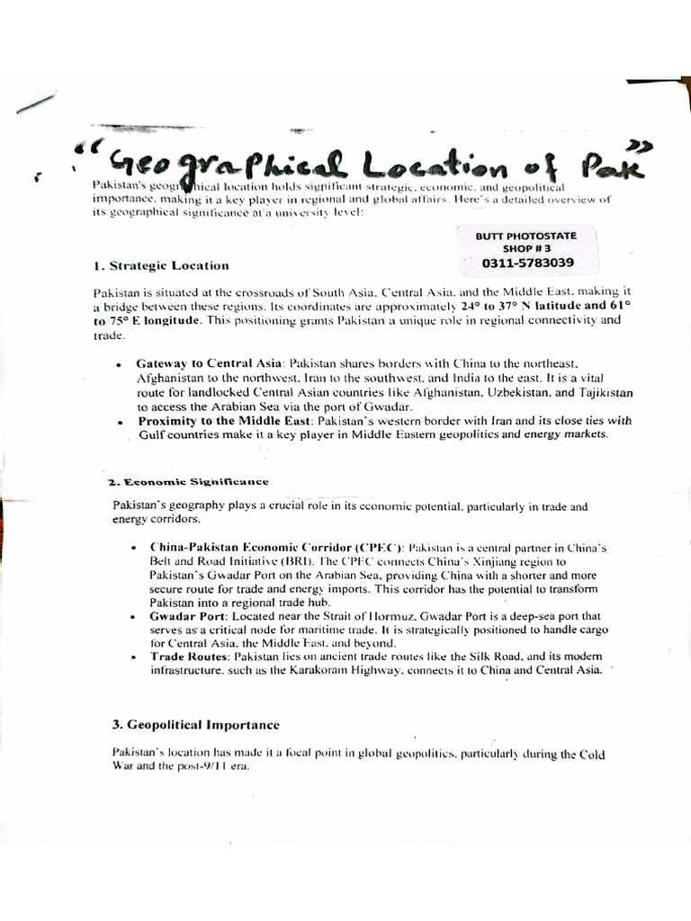 Pak Studies Notes | PDF