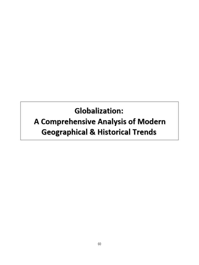 85. Globalisation_ A comprehensive analysis of Modern Geogr | PDF ...