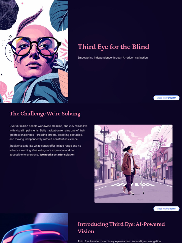 Third Eye for the Blind (1) Copy | PDF | Visual Impairment | Artificial ...