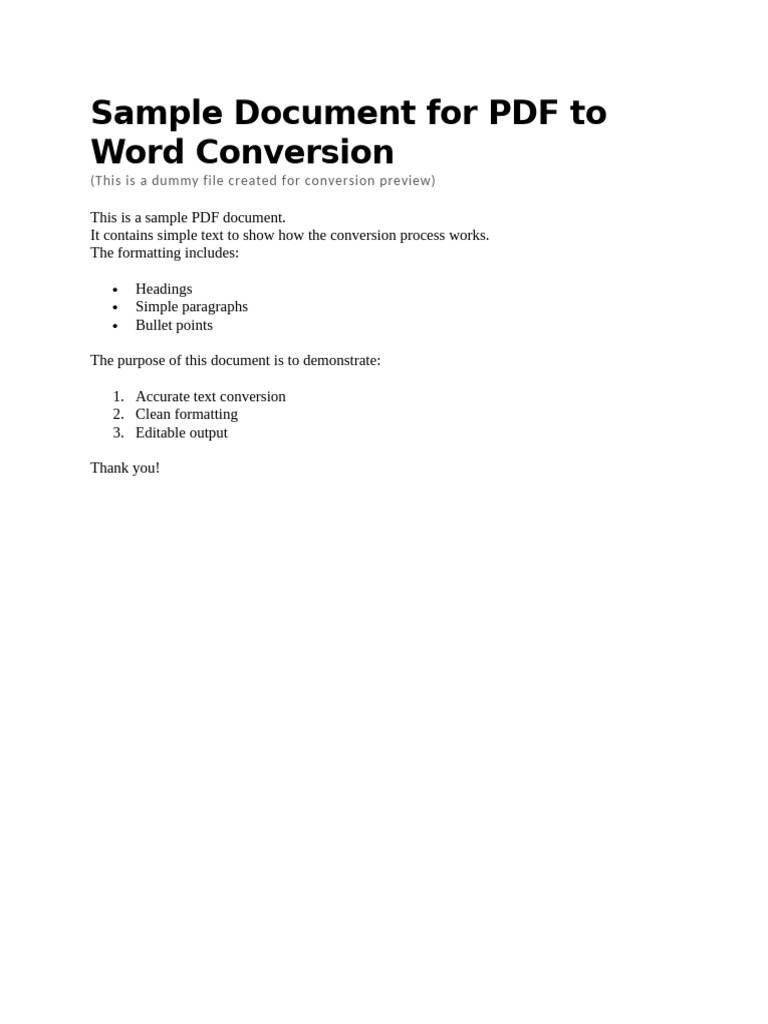 Sample Word File | PDF