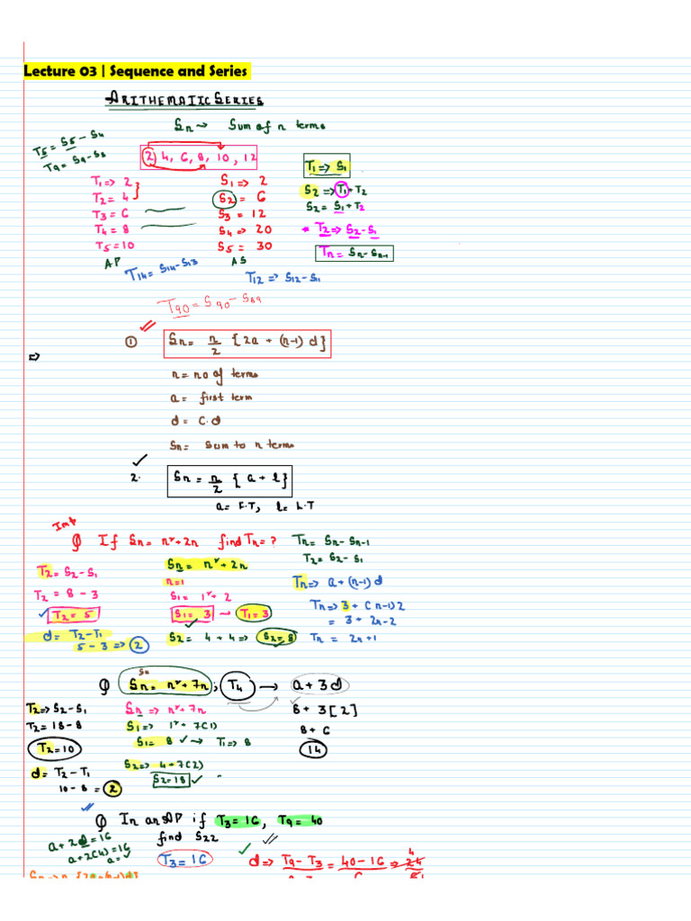 Lecture 03 Sequence and Series | PDF