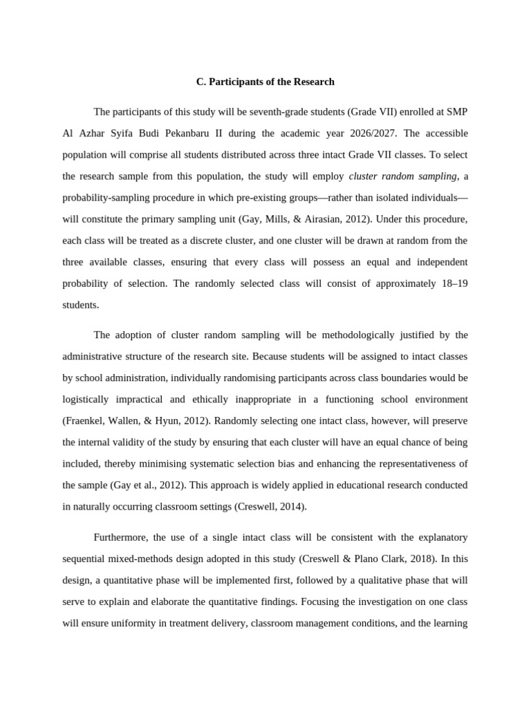 Participants Section(1) | PDF | Qualitative Research | Sampling ...