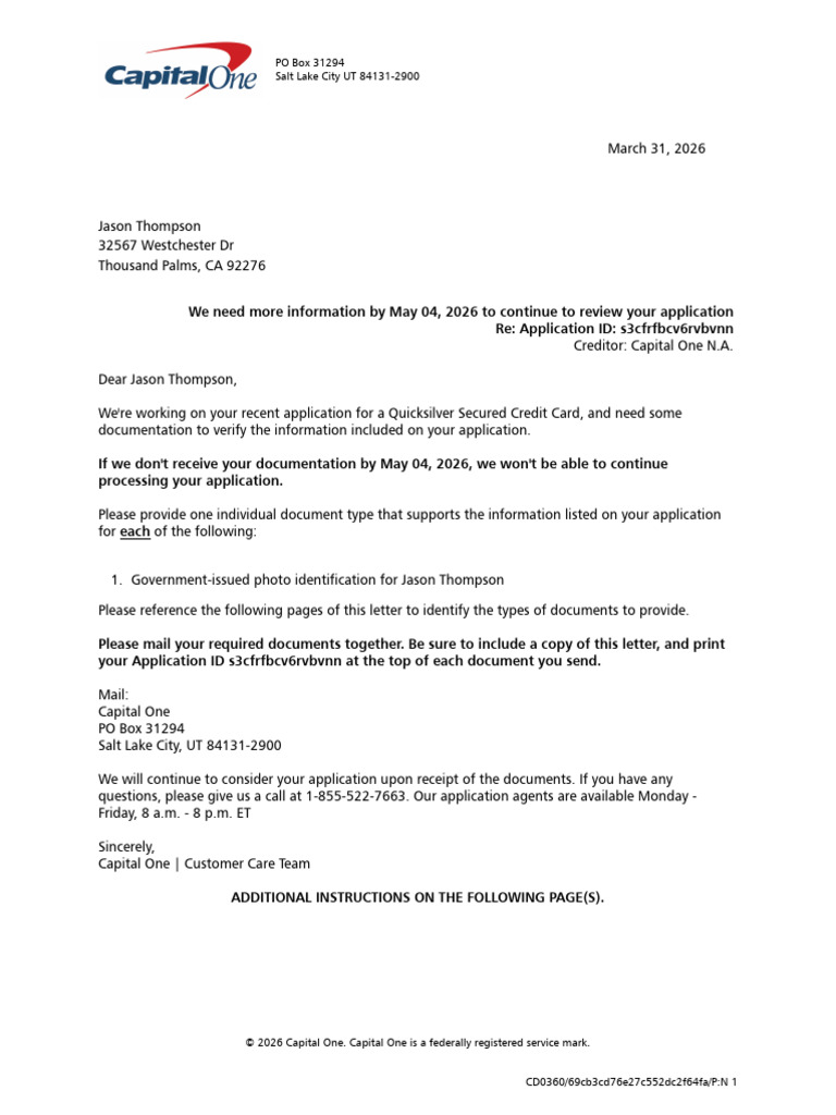 Additional_Information_Letter | PDF | Identity Document | Applications ...