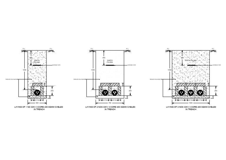 Ug Cable Trench Cross Section | PDF