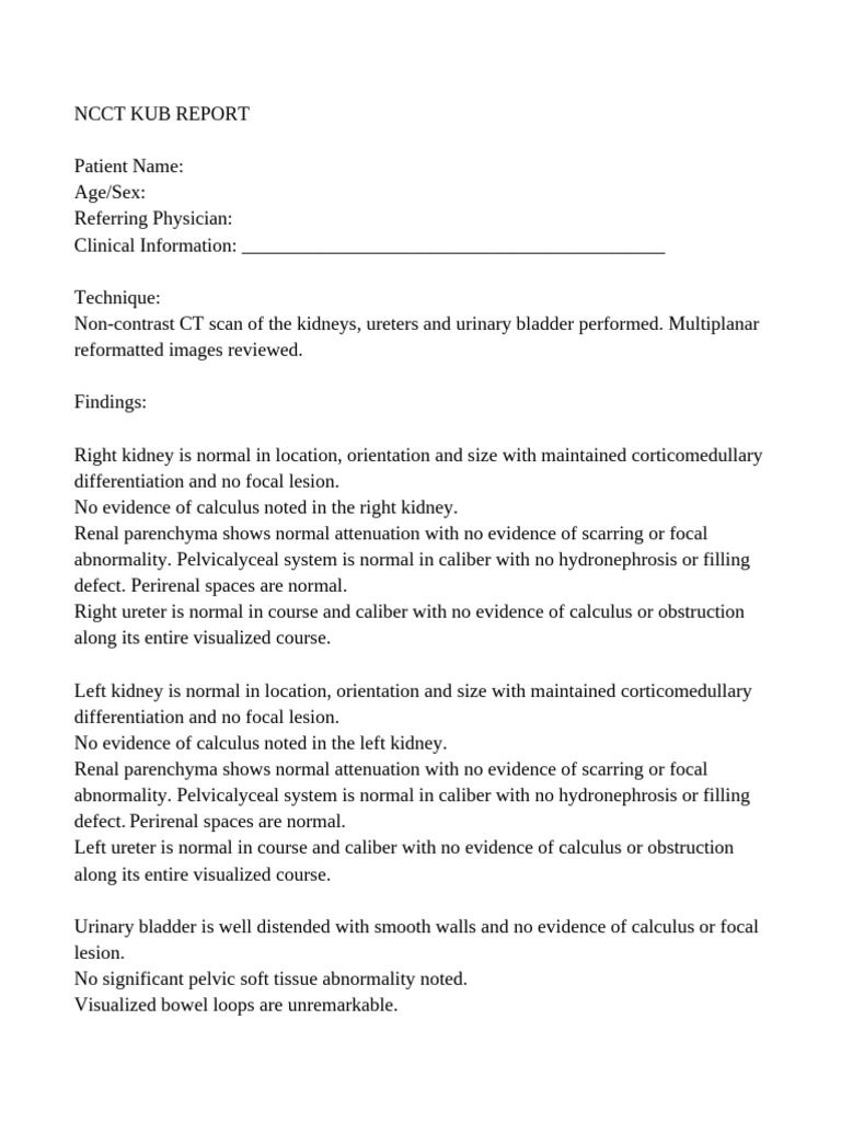 NCCT Kub Template | PDF