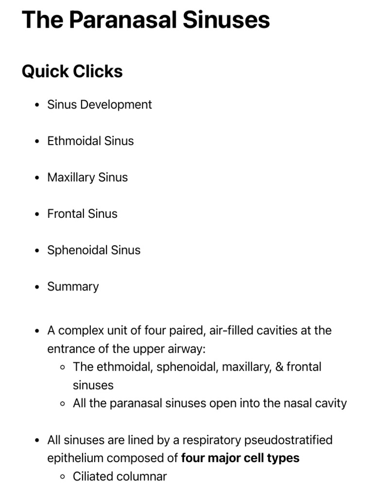 5.-THE PARANASAL SINUSES | PDF | Human Nose | Primate Anatomy