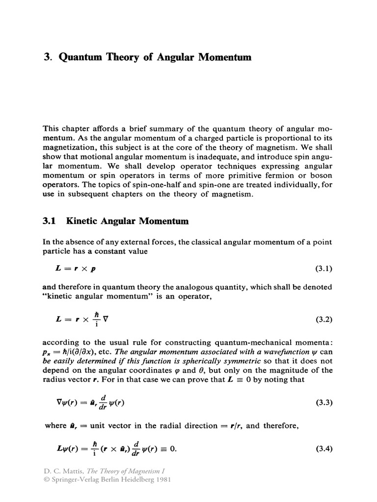 1988 - Quantum Theory of Angular Momentum | PDF | Spin (Physics) | Wave ...
