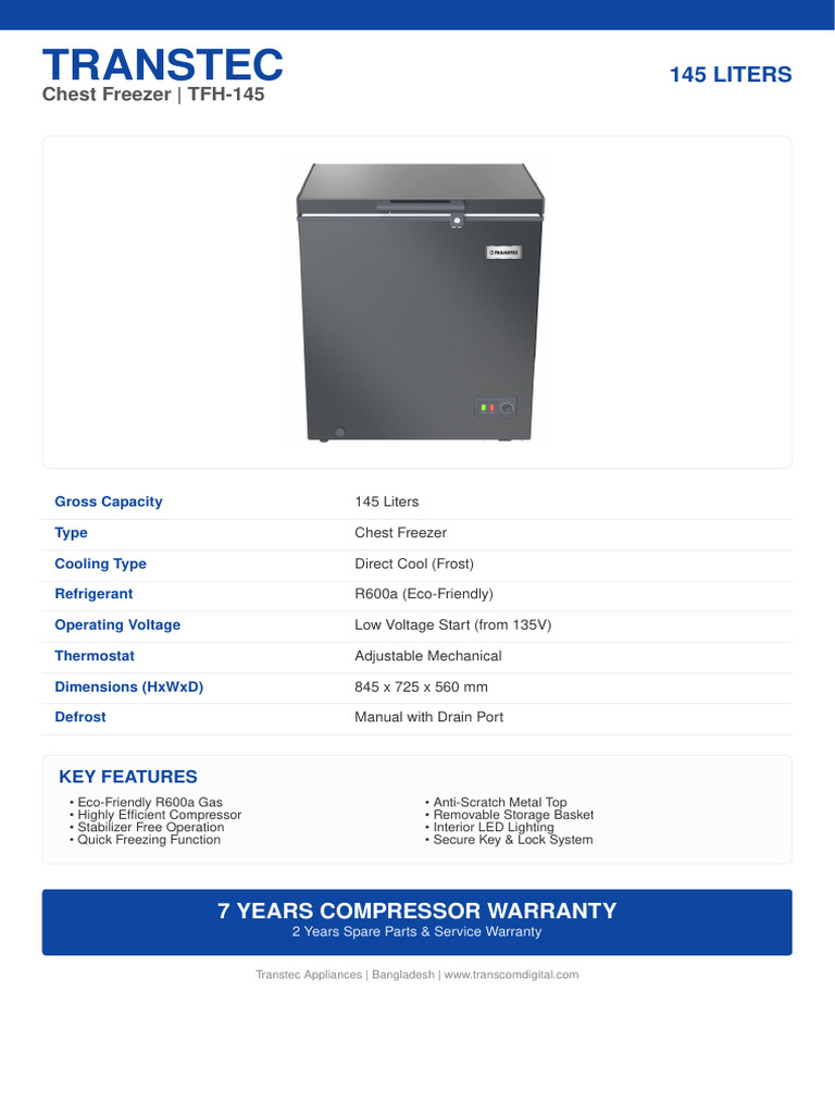 Transtec TFH-145 Brochure | PDF
