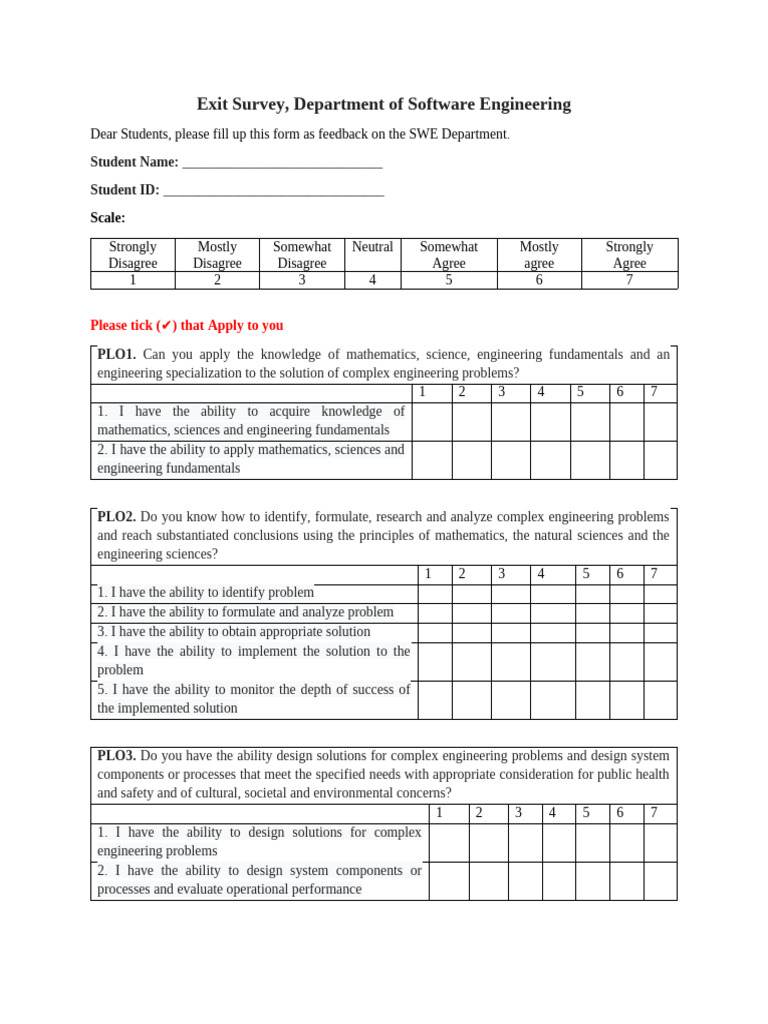 Exit_survey (Spring 2024 Final Defense) | PDF | Engineering ...