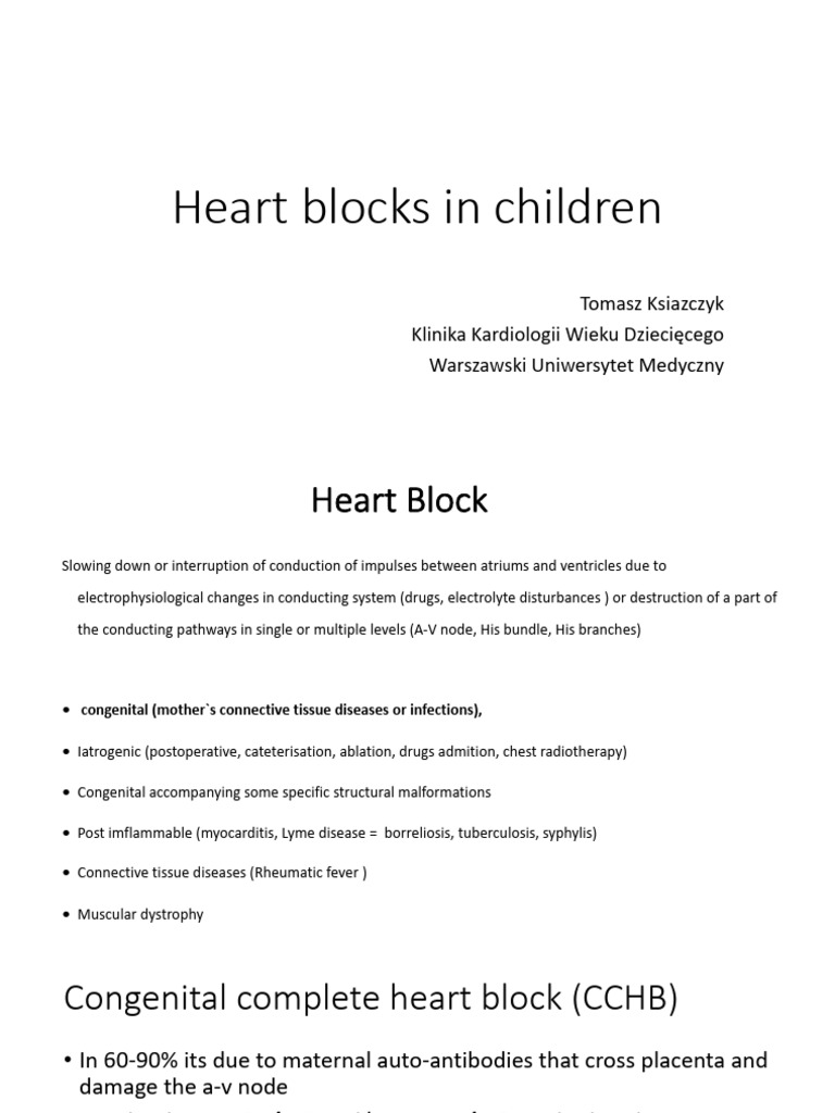 Heart Blocks in Children | PDF | Heart | Clinical Medicine