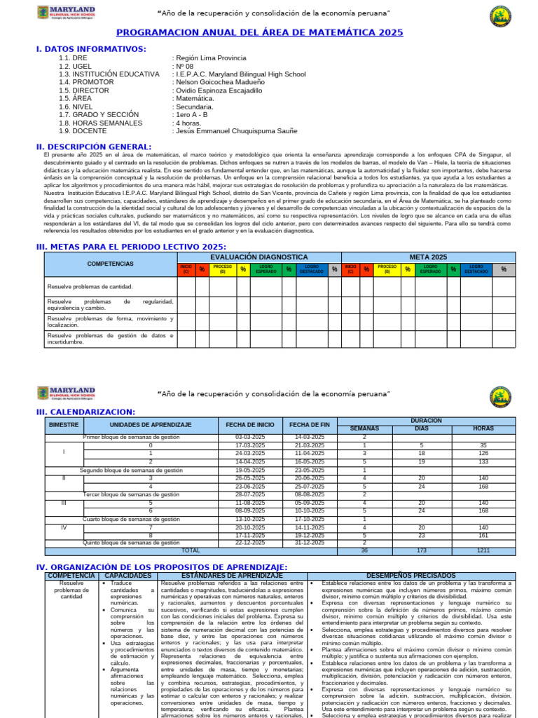PCA1-2025-MATEMATICA - JESUS CHUQUISPUMA | PDF | Probabilidad | Ecuaciones
