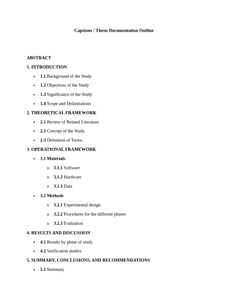 Capstone Outline | PDF