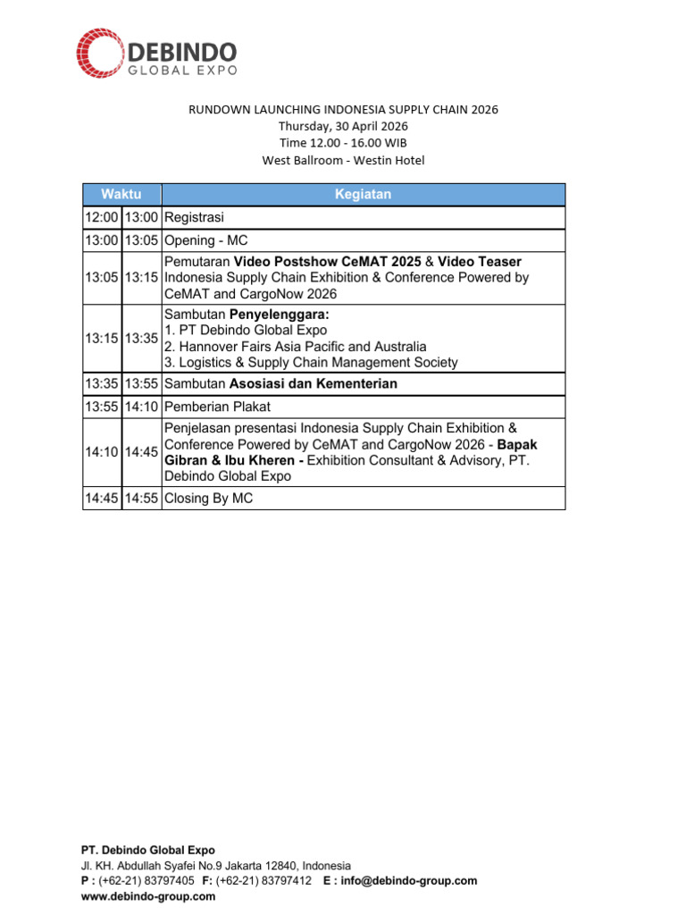 Rundown Launching ISC 2026 | PDF