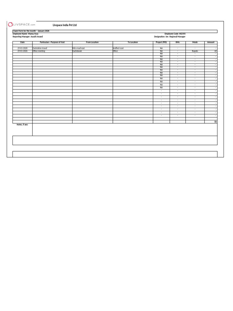 Expense Form | PDF