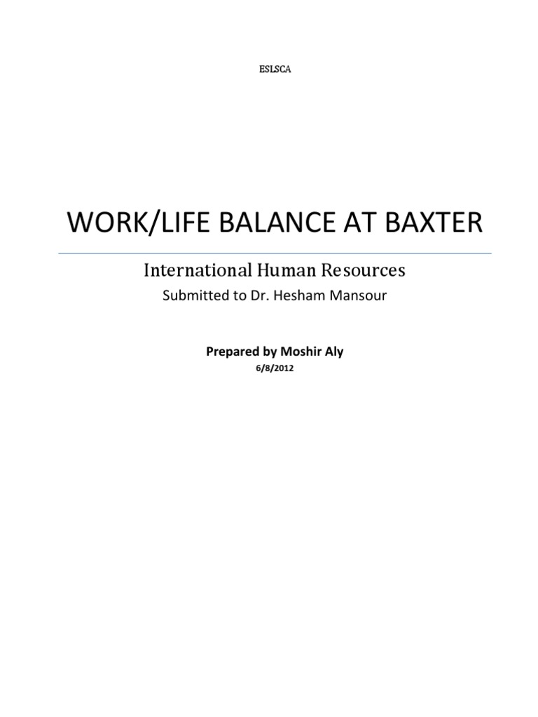 Baxter Case PDF Employment