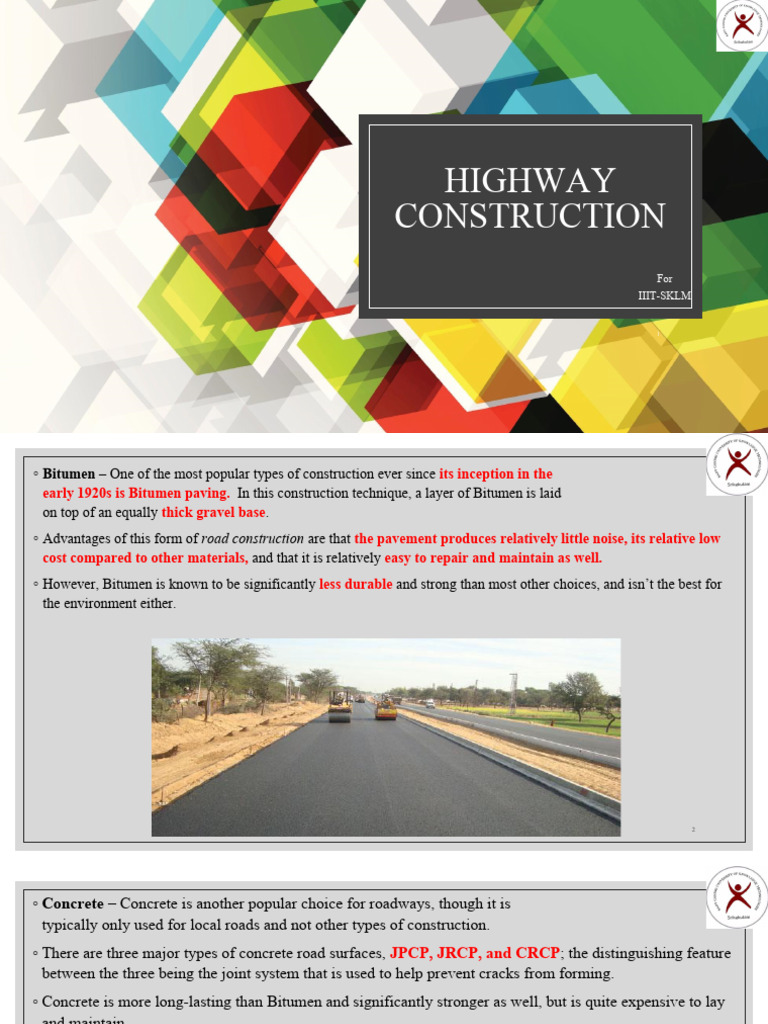 Highway Construction | PDF | Road Surface | Road