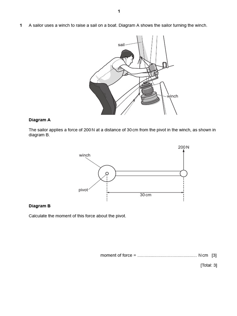 Unit 3 Moment Worksheet 3 | PDF | Force | Center Of Mass