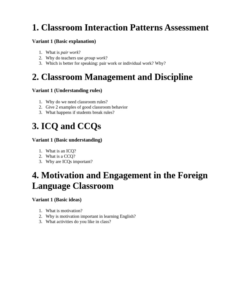 Control Work 3 Year Students | PDF | Teachers | Classroom Management